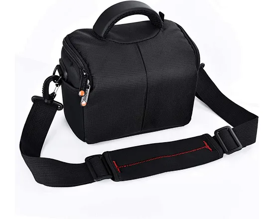 Come with a extra rain cover, great protection.But it is not an underwater case,don't put into water or heavy downpour. With inside detachable divider to adjust the inside space for camera, lens and accessories.